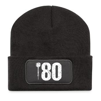 DART DARTS 180 ONEHUNDREDANDÉJOUREUR DE FLÉCHETTES RAPIDE - Beanie recyclé à patch - charbon - Devant