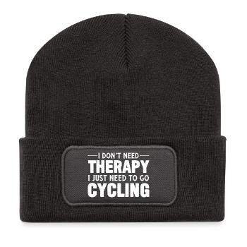 Cycling Lifestyle Statement T-Shirt - Recycled Patch Beanie - dark grey - Front
