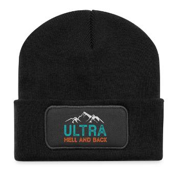 Ultra – Hölle und zurück - Recycelte Patch Beanie - Schwarz - Vorne
