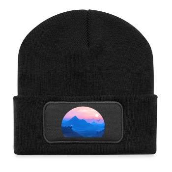 A Stellar Wolf Dream: The Colors of Dawn - Recycled Patch Beanie - black - Front