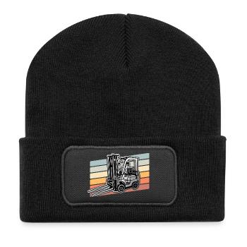 Chariot élévateur - Beanie recyclé à patch - noir - Devant