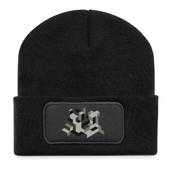 Perspective Construction Cube Dyeing Yourself Labyrinth 3D - Recycled Patch Beanie - black - Front