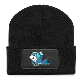 Musique casque Delfin - Beanie recyclé à patch - noir - Devant