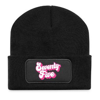 Seventy-five 75th Birthday Women Her 75 Years Old - Recycled Patch Beanie - black - Front