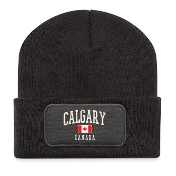 Calgary Canada Vintage - Recycled Patch Beanie - dark grey - Front