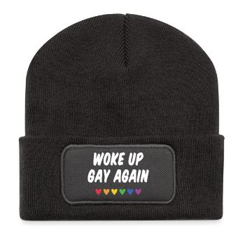 Woke Up Gay Again - Pride Month - Recycled Patch Beanie - dark grey - Front