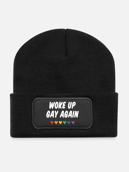 Wieder aufgewacht - Pride Month - Recycelte Patch Beanie - Schwarz