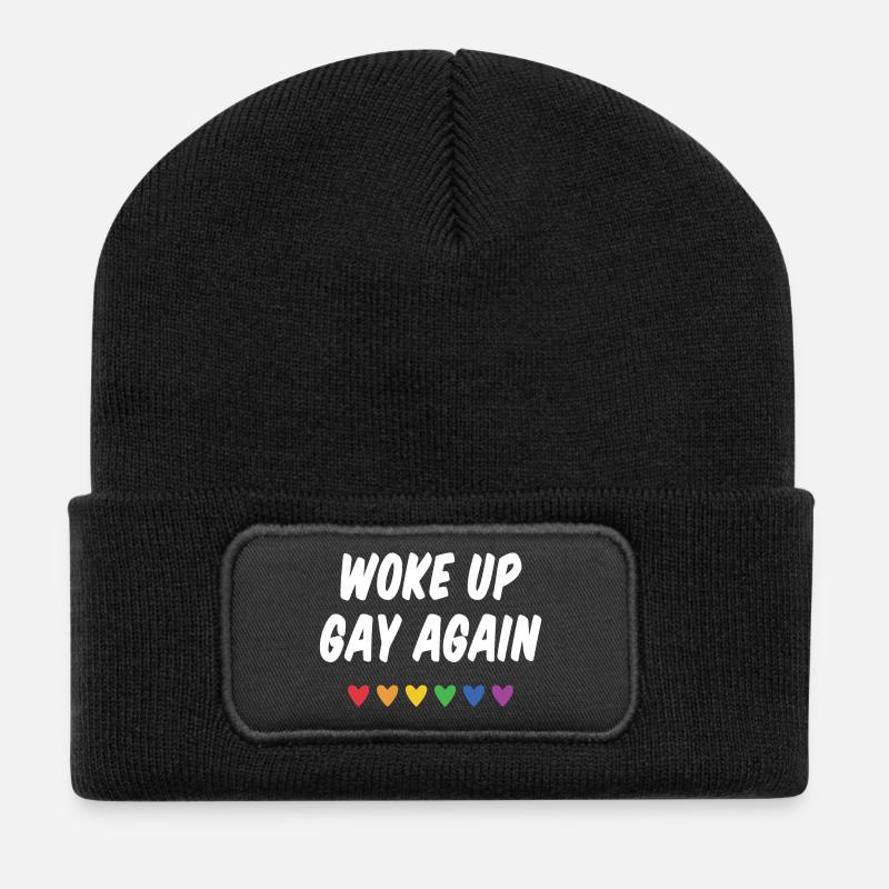 Wieder aufgewacht - Pride Month - Recycelte Patch Beanie - Schwarz