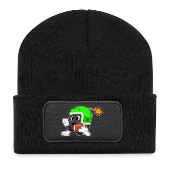 Sports de football américain explosifs - Beanie recyclé à patch - noir - Devant