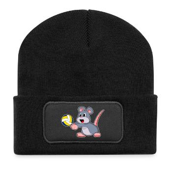 Joueuse de volley-ball souris Volley-ball - Beanie recyclé à patch - noir - Devant