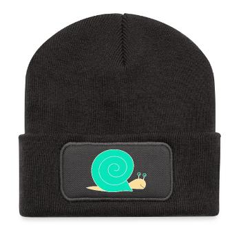 Schnecke - Recycelte Patch Beanie - Dunkelgrau - Vorne