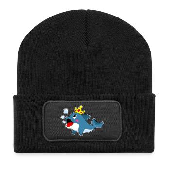 Dolphin Crown - Recycled Patch Beanie - black - Front