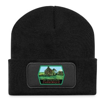 Armorique Nature Authentique Regionaler Naturnaturpark - Recycelte Patch Beanie - Schwarz - Vorne