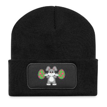 Bunny Easter Bodybuilding - Recycled Patch Beanie - black - Front