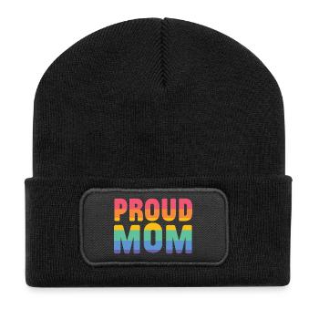 LGBT Pride Month - Stolze Mutter - Recycelte Patch Beanie - Schwarz - Vorne