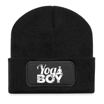 Yoga Boy - Recycled Patch Beanie - black - Front