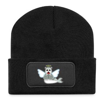 Seal Angel Wings - Recycled Patch Beanie - black - Front