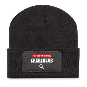 Suchen, Suchen, Verlieren Ihrer Schlüssel - Recycelte Patch Beanie - Dunkelgrau - Vorne