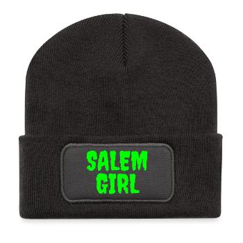 Lebendiges Salem Mädchen Grafik T-Shirt - Recycelte Patch Beanie - Dunkelgrau - Vorne