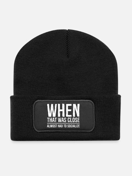 quand c’était proche - Beanie recyclé à patch - noir