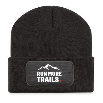 Lauf mehr Trails - Recycelte Patch Beanie - Dunkelgrau - Vorne