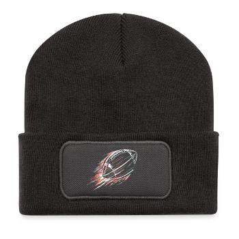 Flying Football – Dynamics & Speed Symbol - Recycled Patch Beanie - dark grey - Front