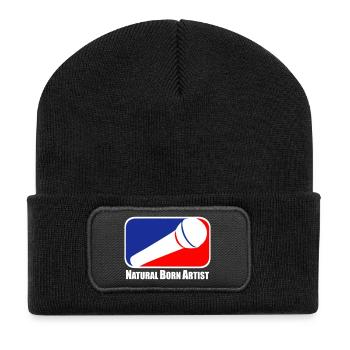 NBArtist Natural Born Artist Vollblutmusiker - Recycelte Patch Beanie - Schwarz - Vorne