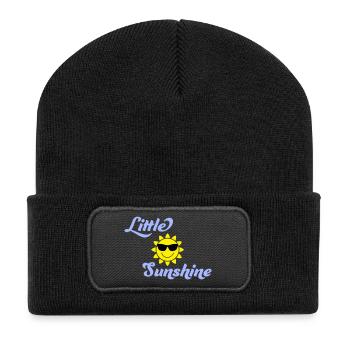 Little Sunshine - Recycelte Patch Beanie - Schwarz - Vorne
