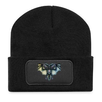 Bat - Recycled Patch Beanie - black - Front