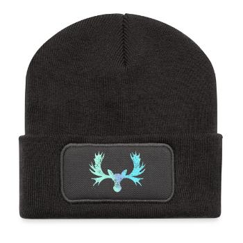 Elch - Recycelte Patch Beanie - Dunkelgrau - Vorne