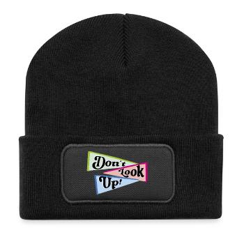 Ne levez pas les yeux - Beanie recyclé à patch - noir - Devant