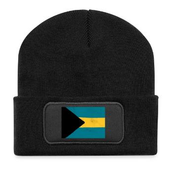 Drapeau des Bahamas – Symbole national tropical - Beanie recyclé à patch - noir - Devant