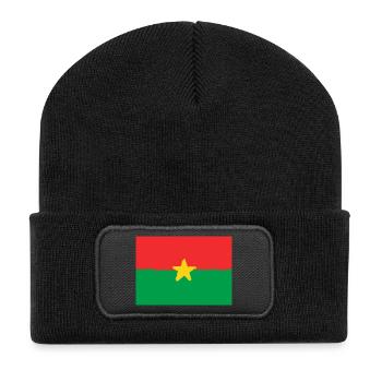 Drapeau du Burkina Faso - Beanie recyclé à patch - noir - Devant