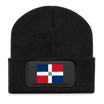Drapeau de la République dominicaine – Tropical Pride - Beanie recyclé à patch - noir - Devant