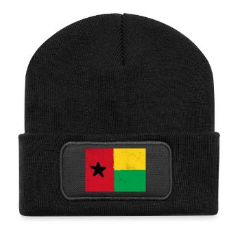 Drapeau de la Guinée-Bissau – Étoile de l’Afrique - Beanie recyclé à patch - noir - Devant