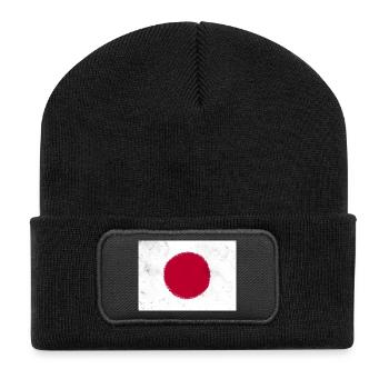 Drapeau du Japon - Beanie recyclé à patch - noir - Devant