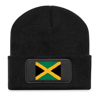 Drapeau de la Jamaïque - Beanie recyclé à patch - noir - Devant