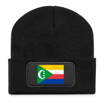 Drapeau des Comores - Beanie recyclé à patch - noir - Devant