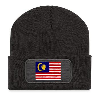 Drapeau de la Malaisie - Beanie recyclé à patch - charbon - Devant