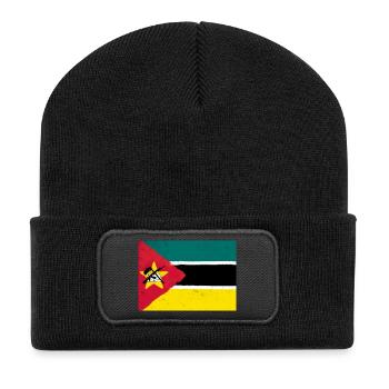 Drapeau du Mozambique - Beanie recyclé à patch - noir - Devant