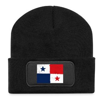 Flag of Panama - Recycled Patch Beanie - black - Front