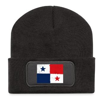 Flag of Panama - Recycled Patch Beanie - dark grey - Front