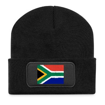 Flag of South Africa - Recycled Patch Beanie - black - Front