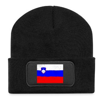 Drapeau de la Slovénie - Beanie recyclé à patch - noir - Devant