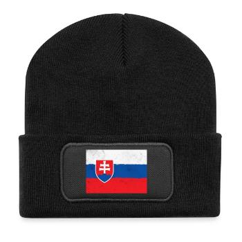Drapeau de la Slovaquie - Beanie recyclé à patch - noir - Devant