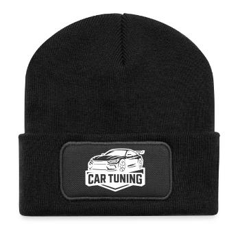 Auto Tuning - Recycelte Patch Beanie - Schwarz - Vorne