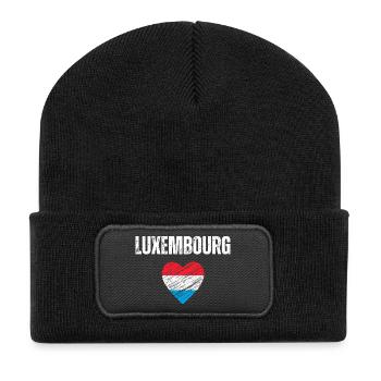 I love Luxembourg, Luxembourg pride - Recycled Patch Beanie - black - Front