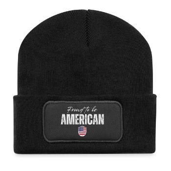Proud American, Made in America - Recycled Patch Beanie - black - Front