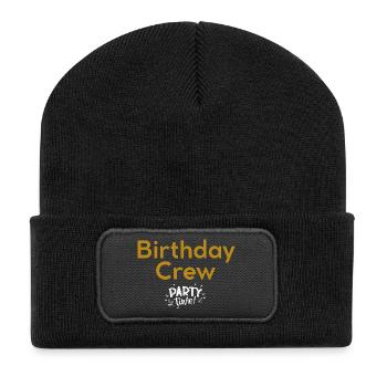 Birthday Crew - Recycled Patch Beanie - black - Front