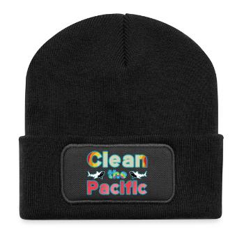 Clean up the Pacific - Recycled Patch Beanie - black - Front